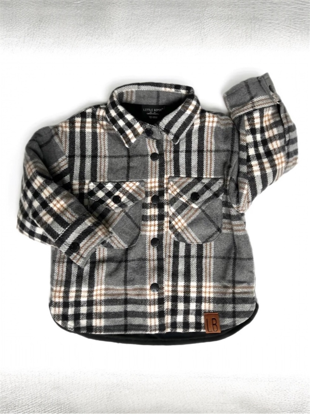 Little Bipsy Ash Plaid Flannel Shacket Jacket - 18-24M